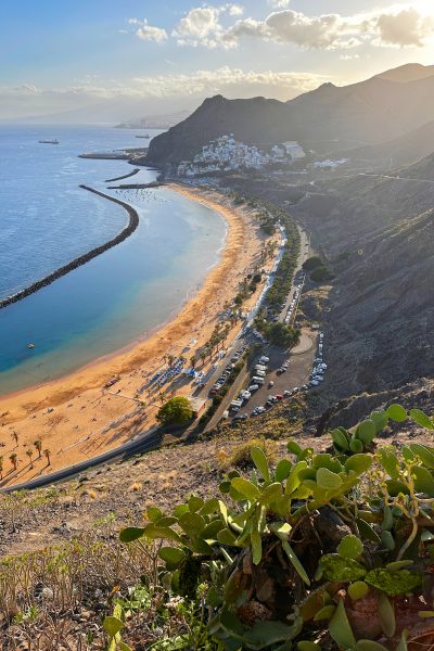 coast line of beach las Teresitas by Santa Cruz de Tenerife, Spain